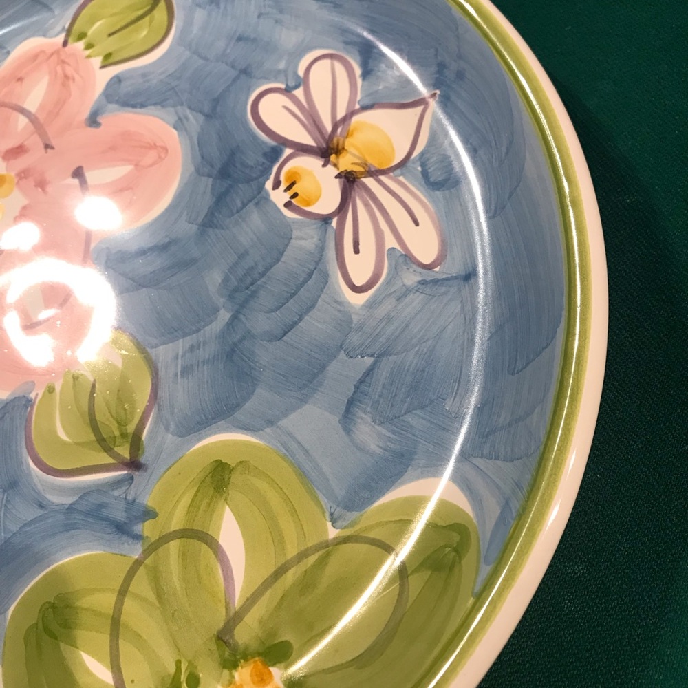 Hand painted dinner plates By “Caleca” are made in Italy, 4pc set - Picture 4 of 9